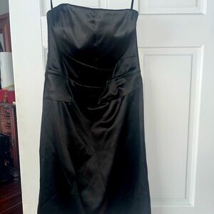 Strapless black dress